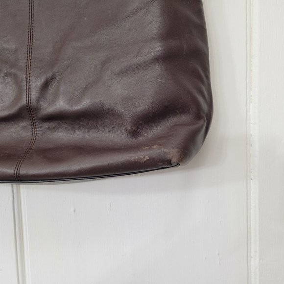 Coach Brown Leather Purse Tote Y2K - Picture 6 of 8